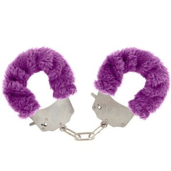 Menottes en fausse fourrue lilas